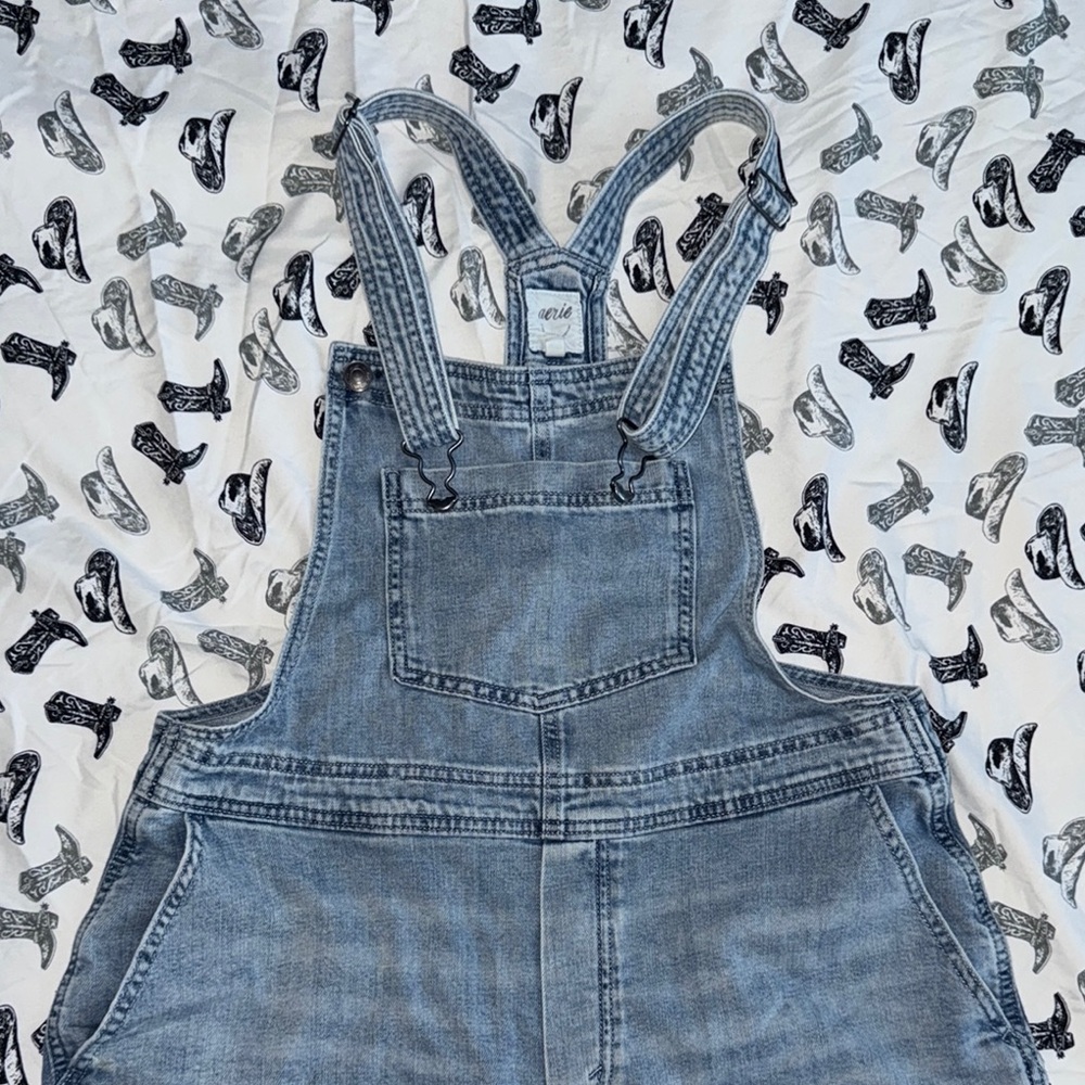 Aerie denim Overalls with Front Pocket